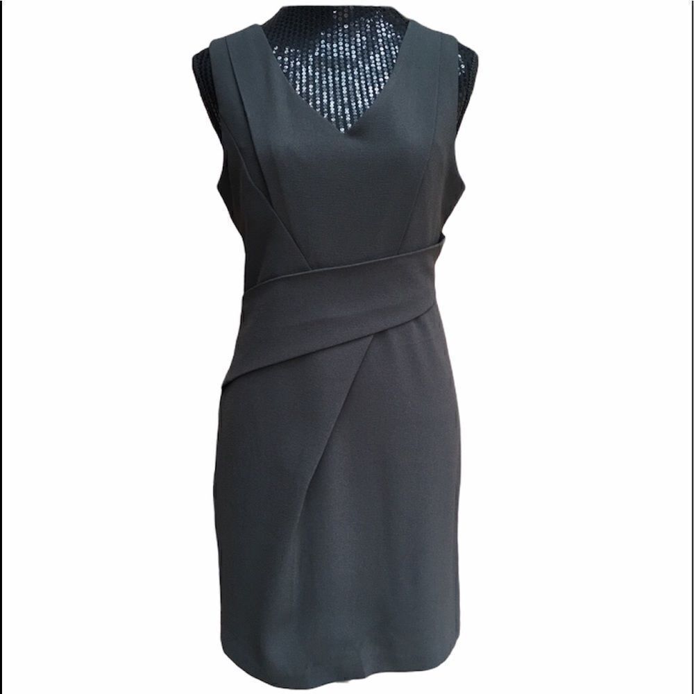 Forever 21 Contemporary V-Neck Crisscross Waist Little Smokey Sleeveless Dress
